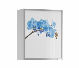 Анна АП-60 Полка с витриной Орхидея синяя в Искитиме - mebel154.com