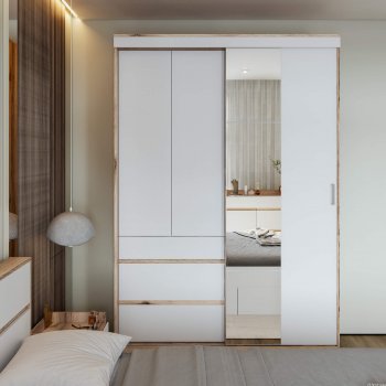 Шкаф-купе Брауни 1.5м в Искитиме - mebel154.com