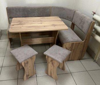 Кухонный уголок Миссия V велюр (дуб вотан) в Искитиме - mebel154.com