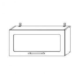 Гарда ВПГС 800 шкаф верхний горизонтальный со стеклом в Искитиме - mebel154.com