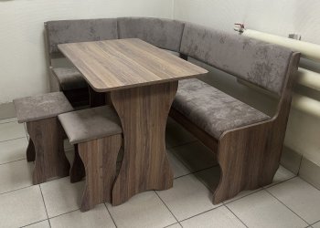 Кухонный уголок Миссия  V велюр(коричневый) в Искитиме - mebel154.com