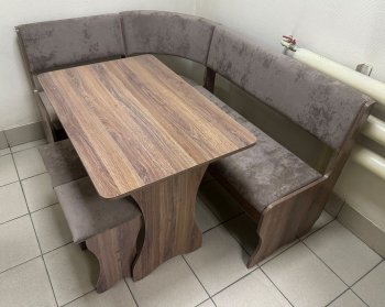 Кухонный уголок Миссия  V велюр(коричневый) в Искитиме - mebel154.com