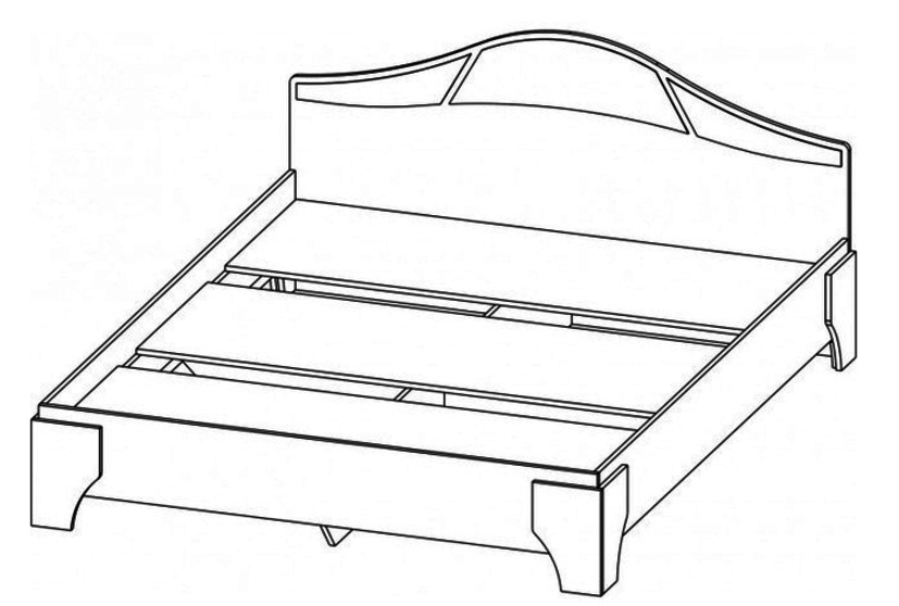 Кровать  1400 Лагуна-5(основание-щит) в Искитиме - mebel154.com