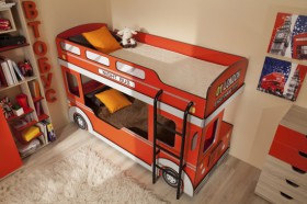Кровать двухъярусная детская Автобус в Искитиме - mebel154.com
