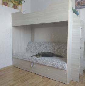 Кровать двухъярусная с диваном в Искитиме - mebel154.com