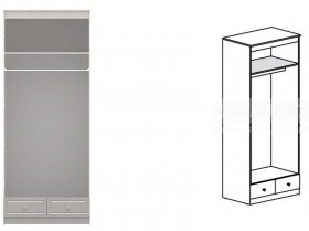 Шкаф 2-х дверный Амалия СБ-990 в Искитиме - mebel154.com