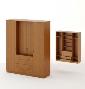 Шкаф распашной 4-х створчатый с 2 ящиками в Искитиме - mebel154.com