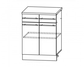 Скала С2Я 600 шкаф нижний с ящиками в Искитиме - mebel154.com